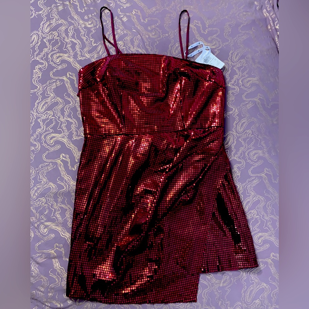 Jules & Cleo Red Sequin Cocktail Event Dress | size 14